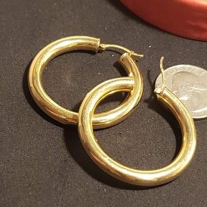 14K gold hoop earrings